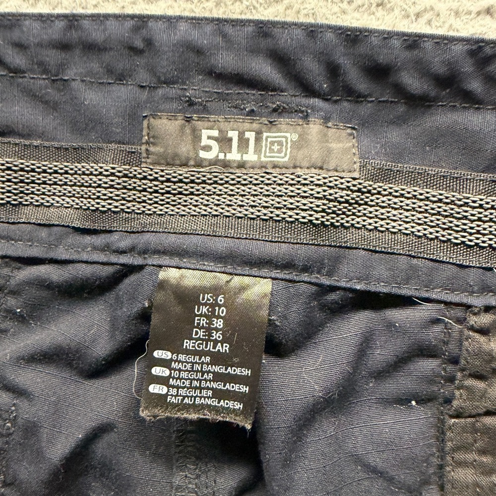 5.11 Tactical Pant Women's 6 Blue Ripstop Cargo Straight Leg Workwear Utility - Picture 3 of 10